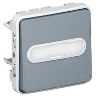 Logo Poussoir no+nf lumineux prog plexo composable gris - 10 a 069544