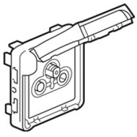 Logo Prise tv-r-sat prog plexo composable gris - avec démodulateur individuel 069558