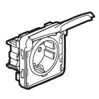 Logo Prise 2p+t contact latral de terre prog plexo composable blanc - 16 a - 250 v 069640