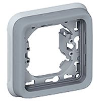 Logo Support plaque - pour encastr� prog plexo composable gris - 1 poste 069681