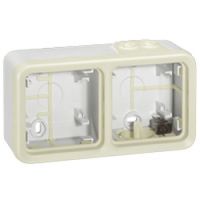 Logo Botier  embouts prog plexo composable blanc - 2 postes horizontaux 069690