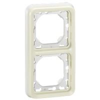 Logo Support plaque - pour encastr� prog plexo composable blanc - 2 postes vert 069696