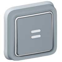 Logo Poussoir no + nf prog plexo complet encastr� gris - 10 a 069821