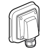 Logo Sortie de c�bles prog plexo complet encastr� gris - retenue des c�bles 20 - 32 a 069850