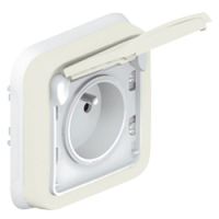 Logo Prise 2p+t avec �clips de protection prog plexo complet encastr� blanc - 16 a 069870
