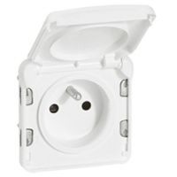Logo Prise 2p+t eclips de protection prog plexo composable blanc artic - 10 a - 250 v 070721