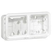 Logo Botier  embouts prog plexo composable blanc artic - 2 postes montage horiz. 070742
