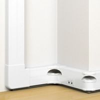 Logo Goulotte 50x130  clippage direct prog mosaic - 2 couv 45 mm - l. 2 m - blanc 075603