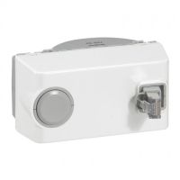 Logo Prise rj 45 prog mosaic - cat. 6 - ftp - avec enrouleur - 4 mod - blanc - lcs� 076533
