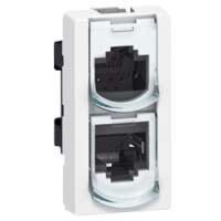 Logo Prise doubleur ethernet/ethernet rj 45 - utp - 8 contacts - 1 mod - lcs 076538