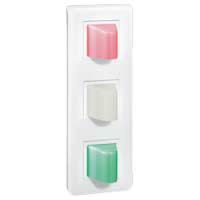 Logo Hublot de couloir appel/pr�sence - 3 voyants led rouge/blanc/vert 076676