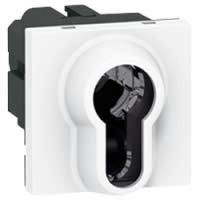 Logo Poussoir � cl� prog mosaic - 3 positions - barillet europ - 6 a - 2 mod - blanc 077075