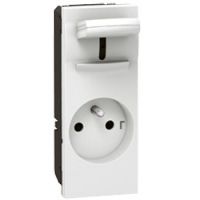 Logo Prise prog mosaic - 2p+t manipulation facile - 5 mod - blanc antimicrobien 077131