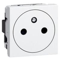 Logo Prise prog mosaic - 2p+t � puits affleurant - 2 mod - blanc antimicrobien 077132