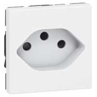 Logo Prise prog mosaic - std suisse - 2p+t - type 13 - 2 mod - blanc 077506