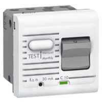 Logo Disjoncteur prog mosaic - diff�rentiel 1p+n - 230v~ - 10 a - 30 ma- 2 mod- blanc 077531