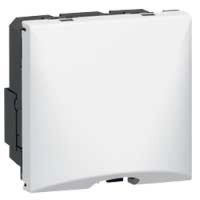 Logo Sortie de c�bles prog mosaic - avec serre-c�bles - 10a - 4 bornes - 2 mod -blanc 077551