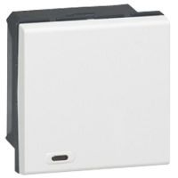 Logo Poussoir bus/scs gestion d'�clairage prog mosaic - on/off - 1 direction - blanc 078475