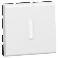 Logo Poussoir inverseur prog mosaic-2 mod-� voyant led-6 a-blanc antimicrobien 078716