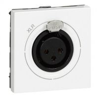 Logo Prise audio programme mosaic - xlr 3 p�les - femelle - 2 modules - blanc 078755