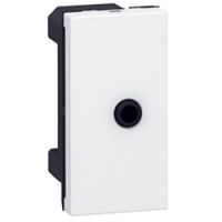 Logo Prise audio programme mosaic - jack 3,5 mm femelle - � visser - 1 module - blanc 078764
