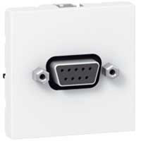 Logo Prise sub d prog mosaic - pour liaison s�rie type rs 232 � visser - 2 mod- blanc 078765