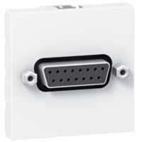 Logo Prise sub d prog mosaic - pour ligne type x21 � souder - 2 mod - blanc 078766