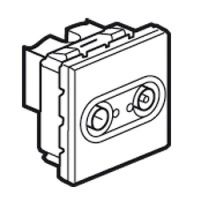 Logo Prise tv/r - programme mosaic - �9,52mm m�le-femelle - 2 modules - blanc 078783