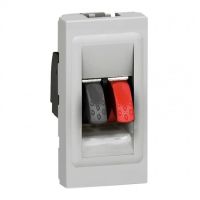 Logo Prise haut-parleur programme mosaic - bornier 4 mm� - 1 module - alu 079250