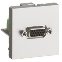 Logo Prise vid�o programme mosaic - hd 15 femelle - � visser - 2 modules - alu 079257