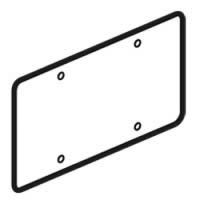 Logo Couvercle universel batibox - pour bo�te batibox 2 postes - 155 x 85 mm 080182