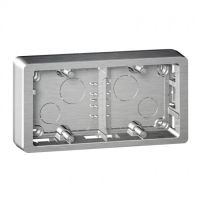 Logo Cadre saillie c�liane - 2 postes horizontal/vertical - titane 080245