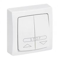 Logo Poussoir pour volets roulants appareillage saillie complet - blanc 086010