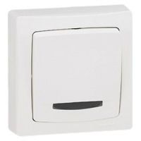 Logo Va-et-vient � voyant appareillage saillie complet - blanc 086017