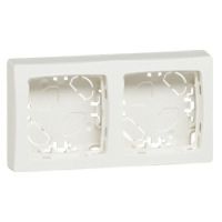 Logo Cadre saillie 2 postes appareillage saillie - blanc 086092