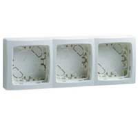 Logo Cadre saillie 3 postes appareillage saillie - blanc 086093