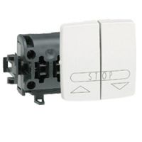 Logo Poussoir pour volets roulants appareillage saillie composable - blanc 086110