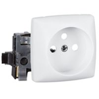 Logo Prise 2p+t �clips appareillage saillie composable - bornes auto - blanc 086127