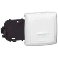 Logo Prise rj 45 num�ris/internet 8 contacts appareillage saillie composable - blanc 086133