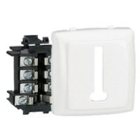 Logo Prise t�l�phone 8 contacts appareillage saillie composable - blanc 086138