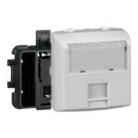 Logo Prise rj 45 cat.6 ftp 9 contacts appareillage saillie composable - blanc 086147
