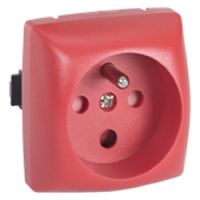 Logo Prise 2p+t � d�trompage appareillage saillie composable - blanc 086155