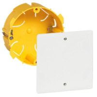 Logo Bo�te pour d�rivation batibox - cloison s�che - � 85 x 40 mm - couv 100 x 100 089371