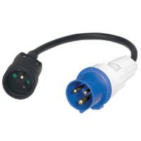 Logo Cordon adaptateur 2p+t - 16 a - borne camping - franco/p17 - 3g 1,5� - 0,30 m 090040