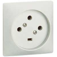 Logo Socle � encastrer 20 a - 3p+t - plaque 80x80 - � vis - �clips 090136