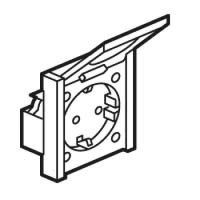 Logo Prise de courant 2p+t standard allemand - montage en plastron - format r�duit 090336