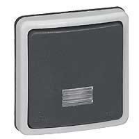 Logo Poussoir � voyant no+nf 6 a - plexo 66 composable gris - ip66/ik08 090482