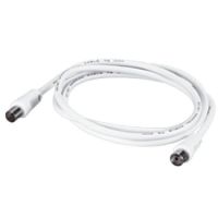 Logo Rallonge tv - 1 fiche femelle + 1 fiche m�le �9,52 mm - l. 2 m - blanc (gencod) 091024