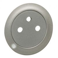 Logo Enjoliveur c�liane - prise 2p+t surface � voyant - titane 068415