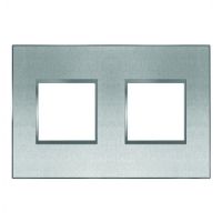 Logo Plaque espace evolution - mati�res - 2 postes - inox 64632